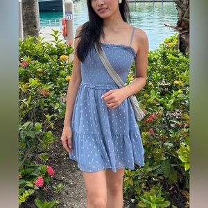 Blue Sleeveless Summer Dress